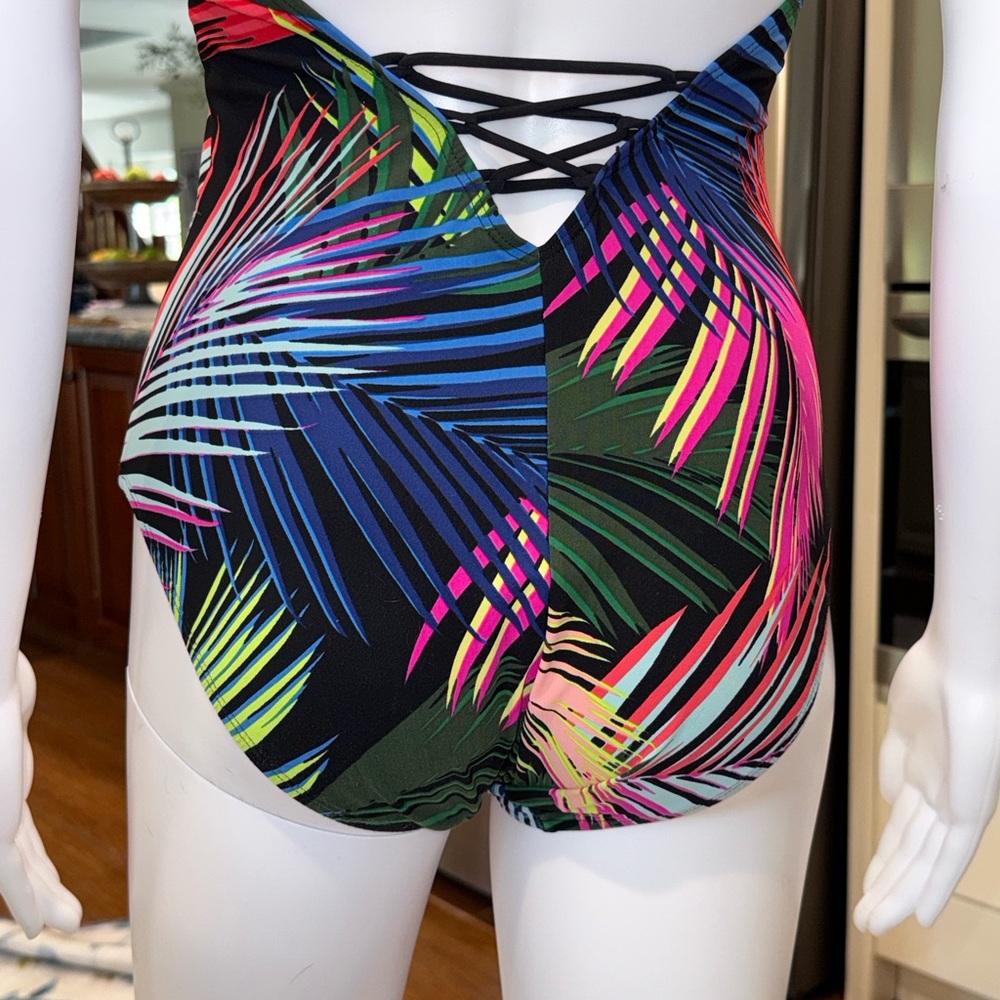 Skinny Dippers Miraclesuit Bright Lights Sirene Halter One Piece Swimsuit S - Picture 4 of 9